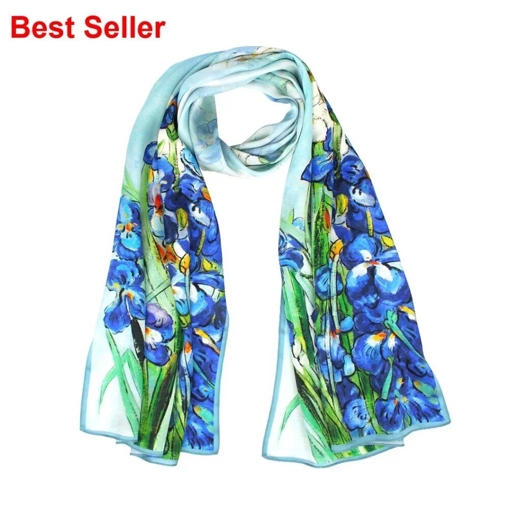 100% Mulberry Silk Long Scarf Large Shawl Head Wrap Neck Scarf